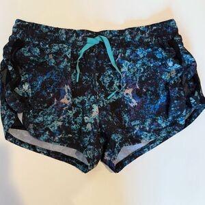 Fabletics Teal and Black Athletic Shorts